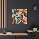 Couples in Picasso Style Standard Canvas - Image 4