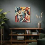 Couples in Picasso Style Standard Canvas - Image 5