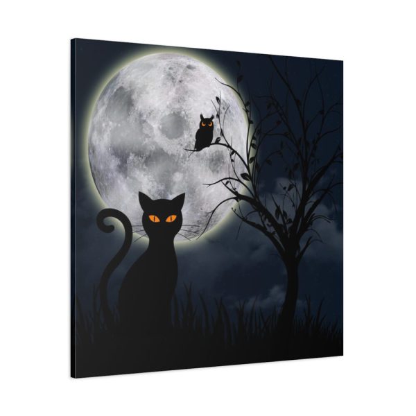 101419-65.jpg Cat and Full Moon Standard Canvas