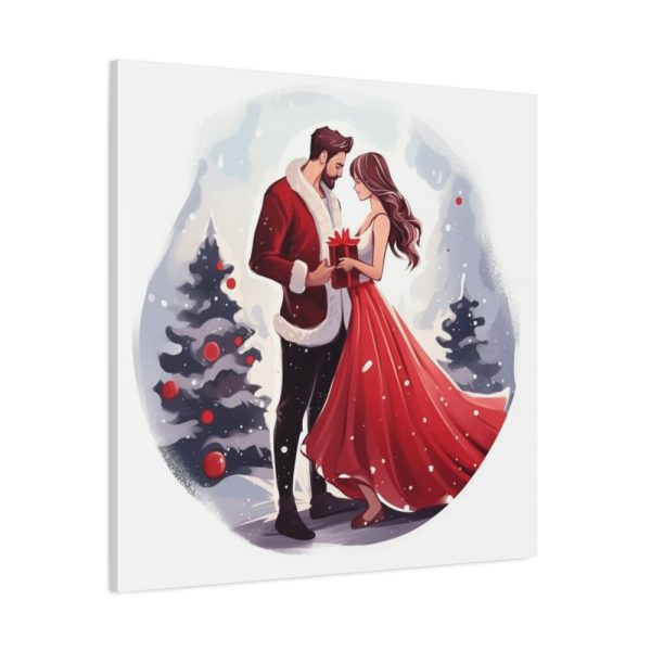 Christmas Romance Couple Art Standard Canvas