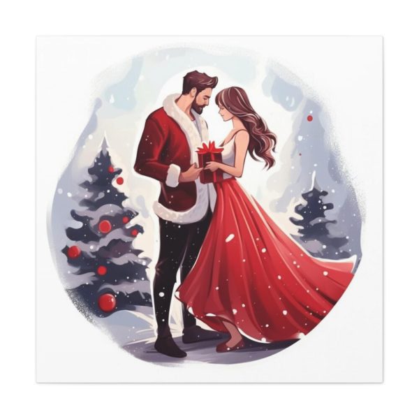 Christmas Romance Couple Art Standard Canvas
