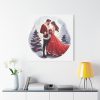 Christmas Romance Couple Art Standard Canvas