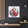 Christmas Romance Couple Art Standard Canvas