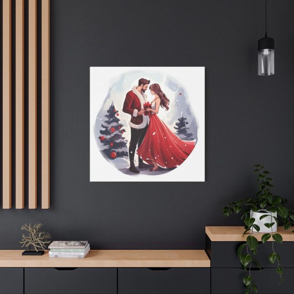 Christmas Romance Couple Art Standard Canvas