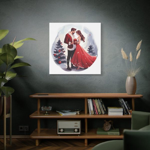 Christmas Romance Couple Art Standard Canvas