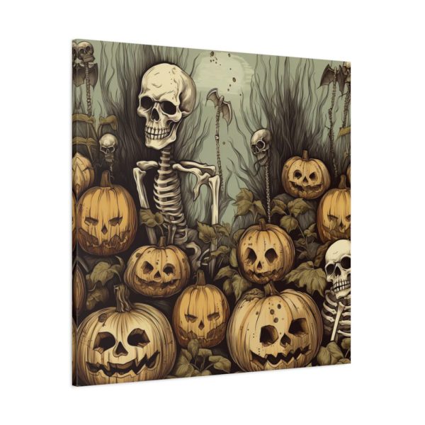 101419-80.jpg Halloween Pumpkins And Skeletons Standard Canvas