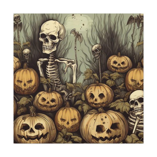 101419-81.jpg Halloween Pumpkins And Skeletons Standard Canvas