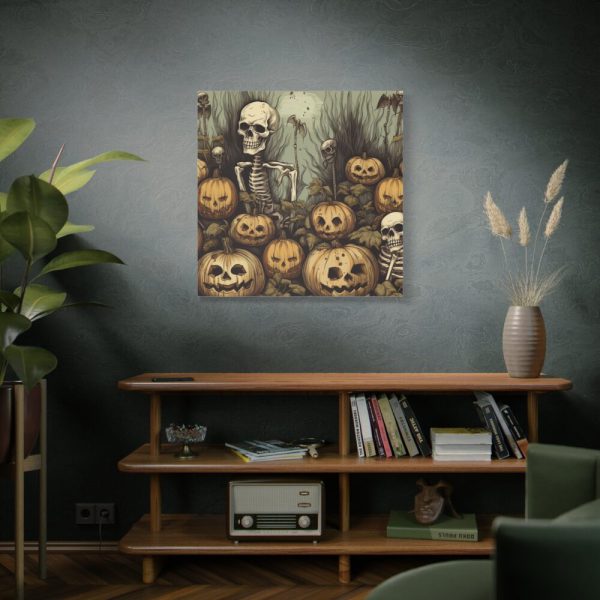 101419-84.jpg Halloween Pumpkins And Skeletons Standard Canvas
