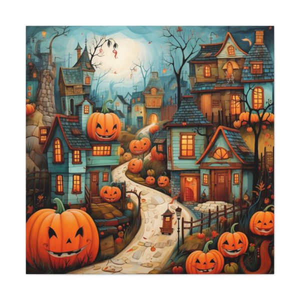 101419-86.jpg Halloween Jack-o-Lantern Village Standard Canvas