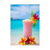 101840.jpg Tropical Colorful Drink on the White Sand Beach Poster