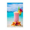 101848.jpg Tropical Colorful Drink on the White Sand Beach Poster