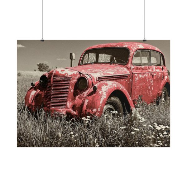 101875-1.jpg Car Vintage Red Rusty Poster