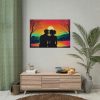 101875-108.jpg Romantic Couple Sunset Silhouette Poster