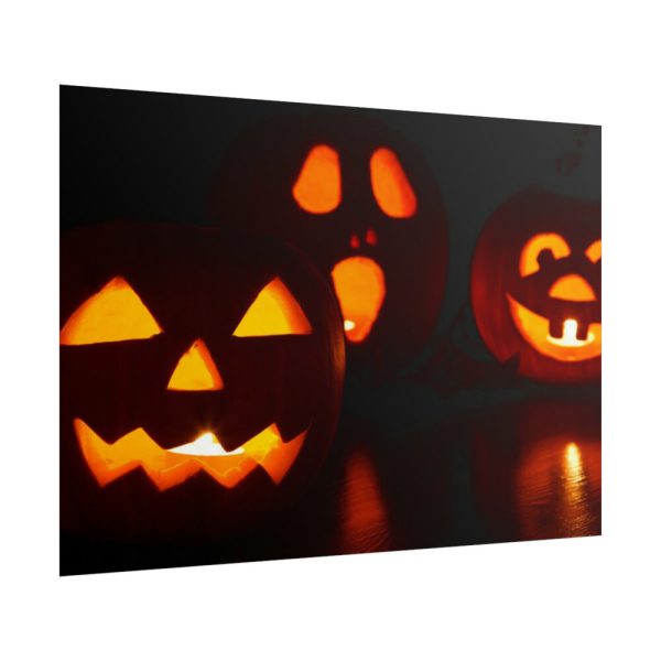 101875-112.jpg Halloween Pumpkin With Candles Inside Poster
