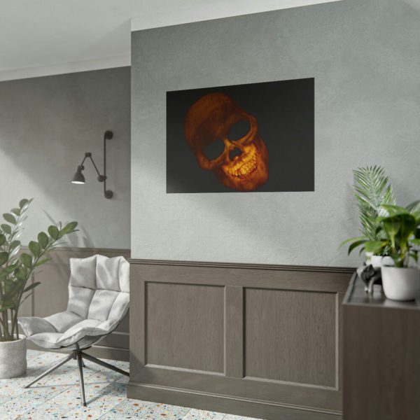 101875-119.jpg Human Skull in Dark Poster
