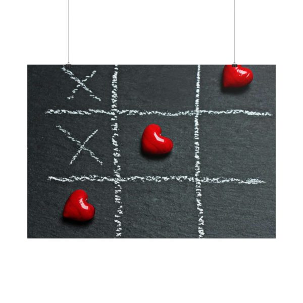 101875-16.jpg Tic Tac Toe Love Heart Poster