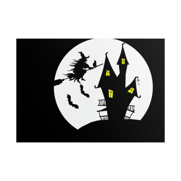 Witch Flying in Dark Poster