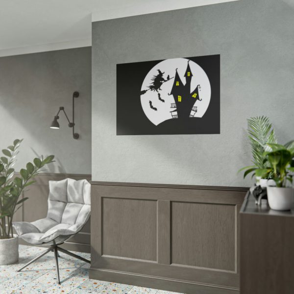 Witch Flying in Dark Poster