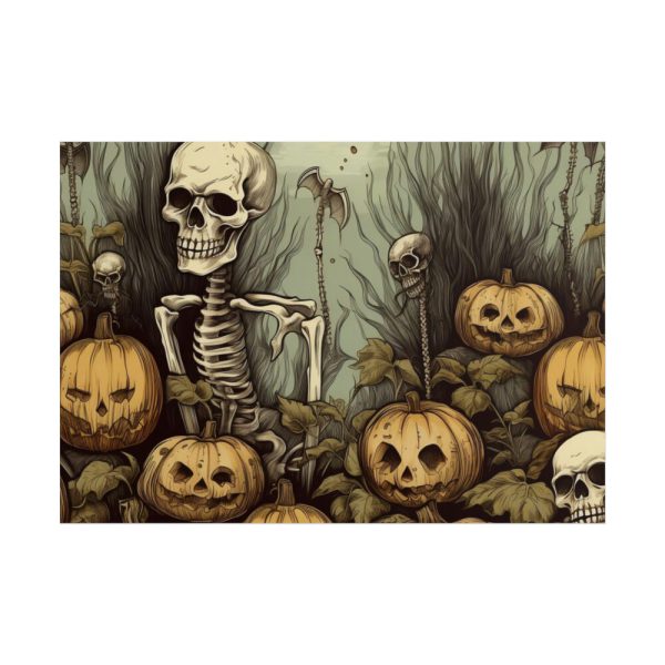 101875-170.jpg Halloween Pumpkins And Skeletons Poster