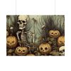 101875-171.jpg Halloween Pumpkins And Skeletons Poster