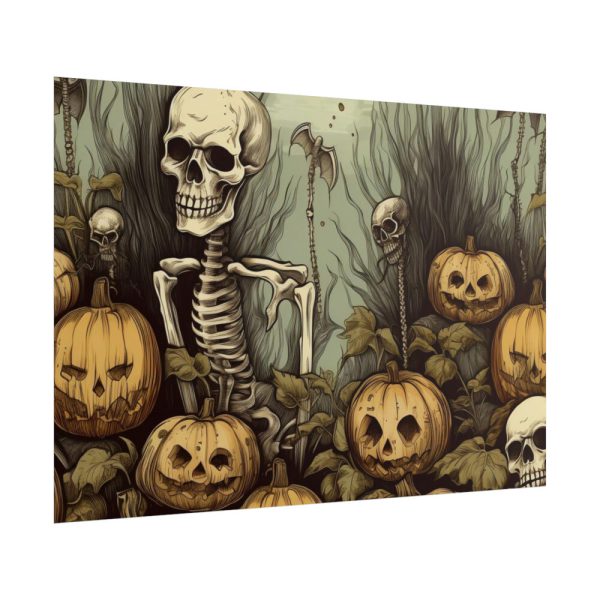101875-172.jpg Halloween Pumpkins And Skeletons Poster
