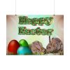 101875-236.jpg Two Easter Bunny with Eggs Poster