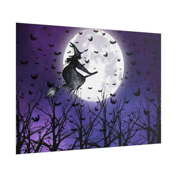 101875-247.jpg Halloween Witch Flying Broom Poster