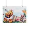 101875-271.jpg Chickens Chicks and Easter Bunny Poster