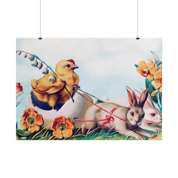 101875-271.jpg Chickens Chicks and Easter Bunny Poster