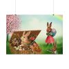 101875-306.jpg Easter Bunny in Basket Poster