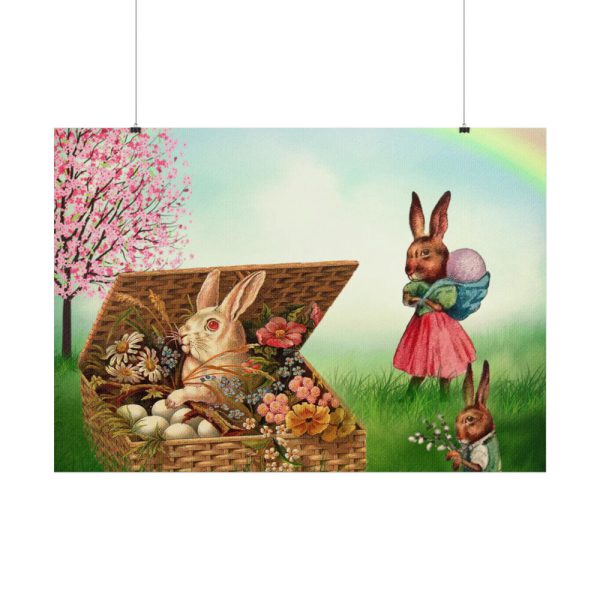 101875-306.jpg Easter Bunny in Basket Poster