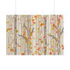 101875-386.jpg Bare Tree And Autumn Fall Leaves Poster