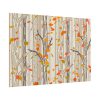 101875-387.jpg Bare Tree And Autumn Fall Leaves Poster