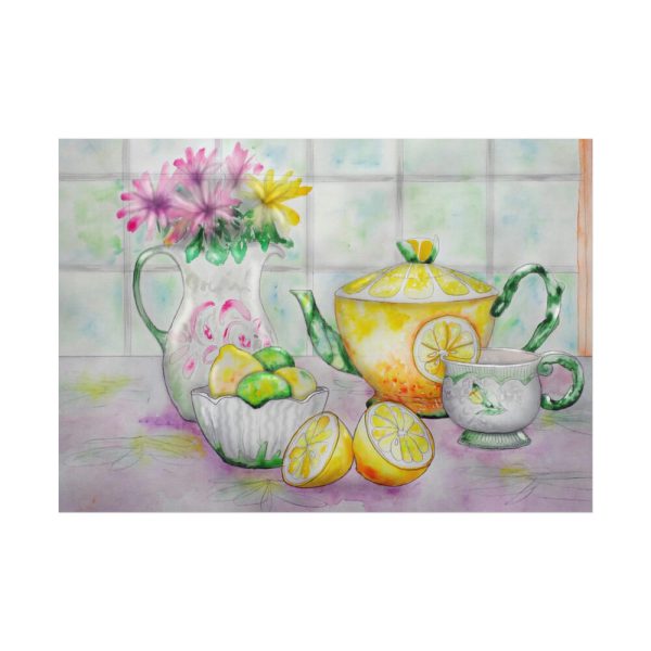 101875-415.jpg Tea Party Still Life Lemons Poster