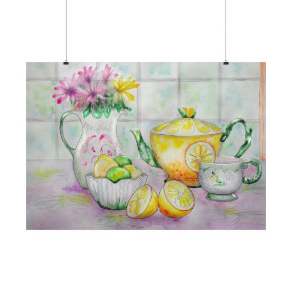 101875-416.jpg Tea Party Still Life Lemons Poster
