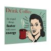Retro Coffee Drinking Woman Poster