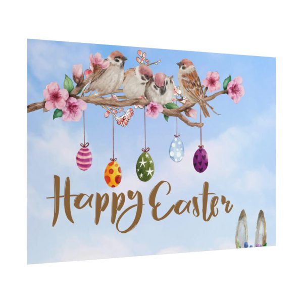 101875-512.jpg Easter Eggs, Rabbit And Birds Poster