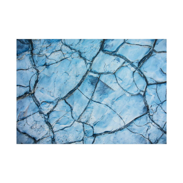 Blue Cracked Ground Texture Poster - Image 11
