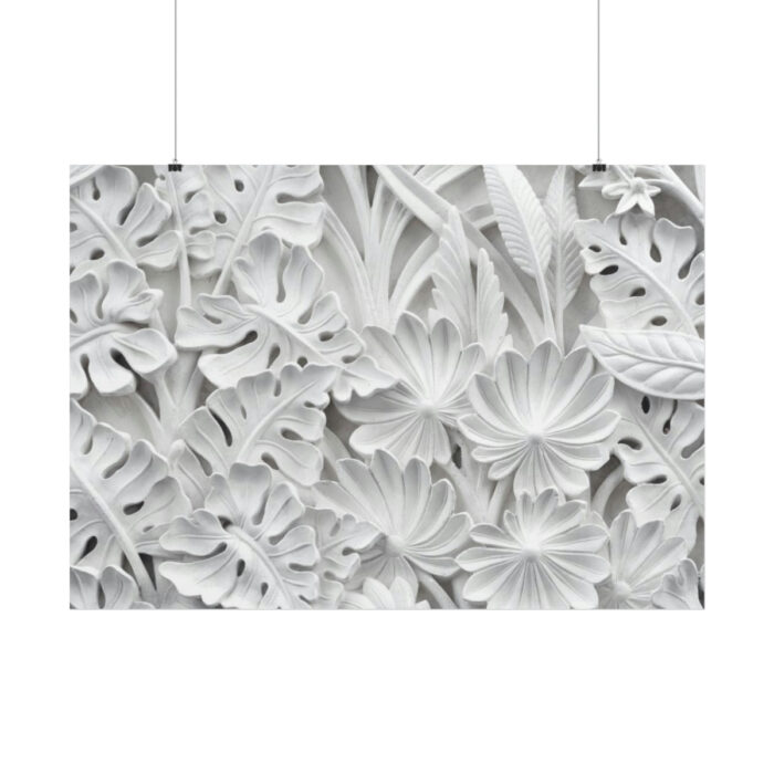 Carved Floral Ornament Texture Poster - Image 12
