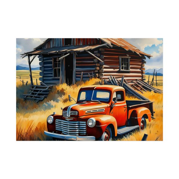 101875-55.jpg Old Red Truck Watercolor Poster