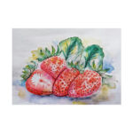 Strawberry, Watercolor, Drawing Poster - Image 11