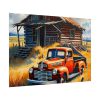 101875-57.jpg Old Red Truck Watercolor Poster