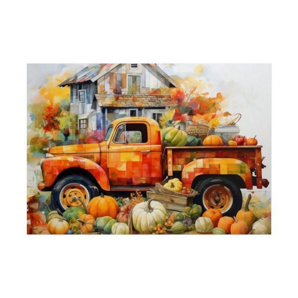 101875-60.jpg Autumn Pumpkin Truck Calendar Art Poster