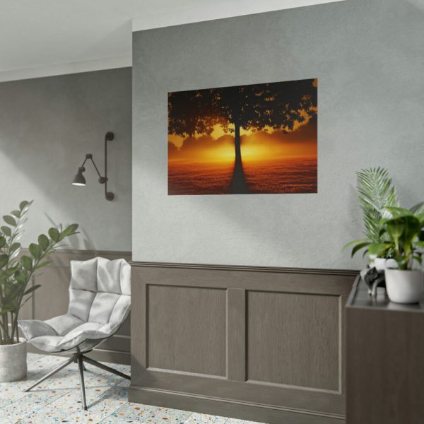 101875-609.jpg Sunrise Tree Silhouette Nature Poster