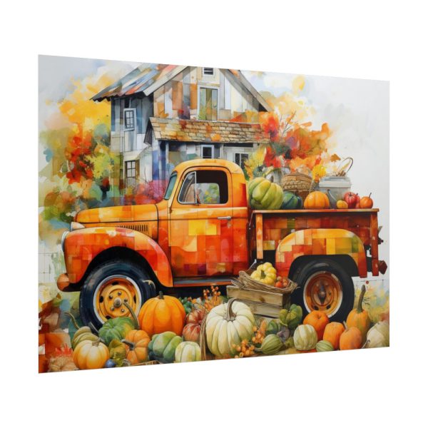 101875-62.jpg Autumn Pumpkin Truck Calendar Art Poster