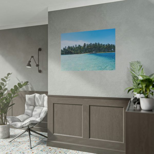 101875-674.jpg Boat Moored at an Island Poster