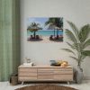 Sunny Beach With Palm Tree Poster