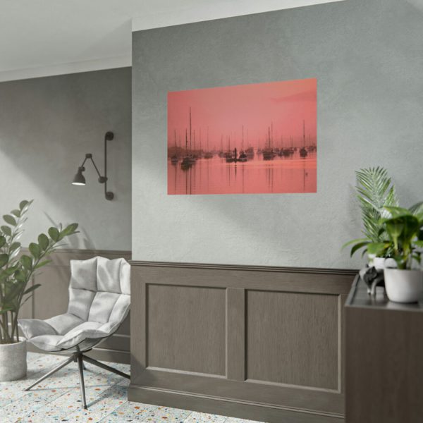 101875-689.jpg Pink Photo With Boats Poster