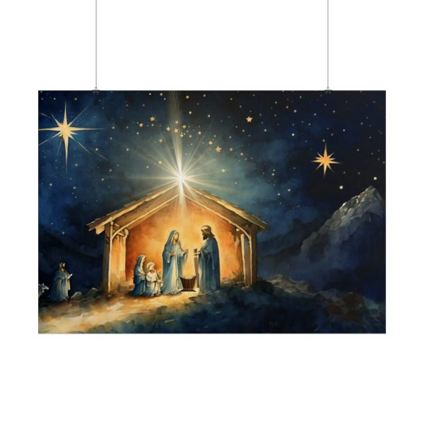 Abstract Representation of the Birth of Jesus Poster