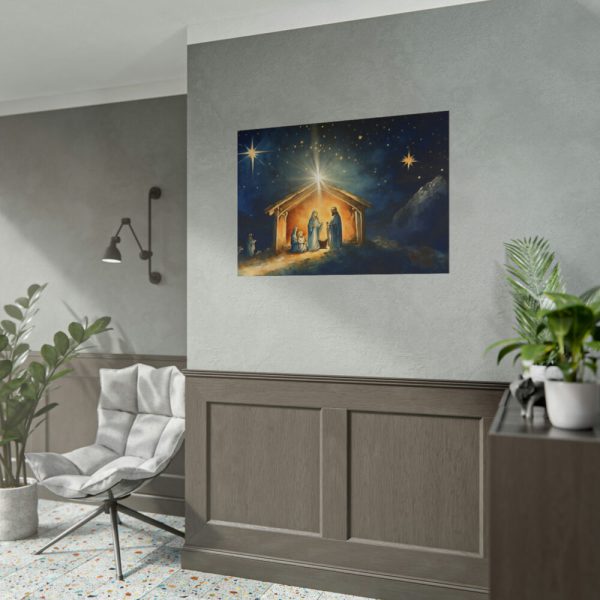 Abstract Representation of the Birth of Jesus Poster